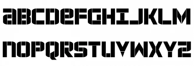 Force Commander Schriftart Groß