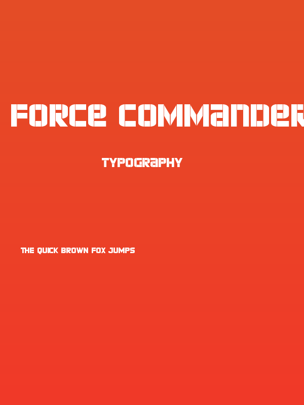 Force Commander Poster