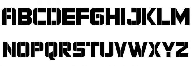 Force Commander Schriftart Kleinbuchstaben