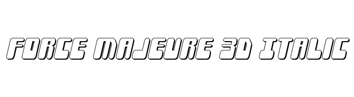 Force Majeure 3D Italic  Скачать бесплатные шрифты