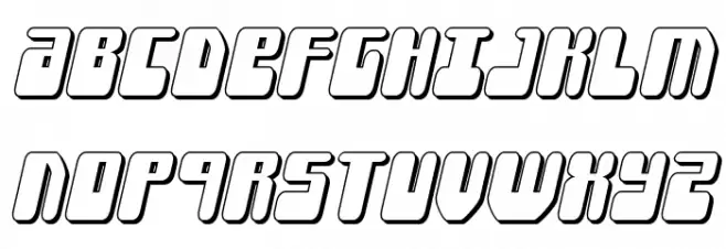Force Majeure 3D Italic फ़ॉन्ट अपरकेस
