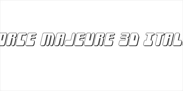 Force Majeure 3D Italic Logo