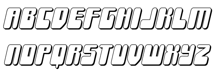 Force Majeure 3D Italic フォント 小文字