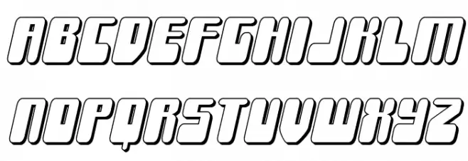 Force Majeure 3D Italic फ़ॉन्ट लोअरकेस
