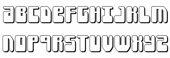 Force Majeure 3D Font Litere mari