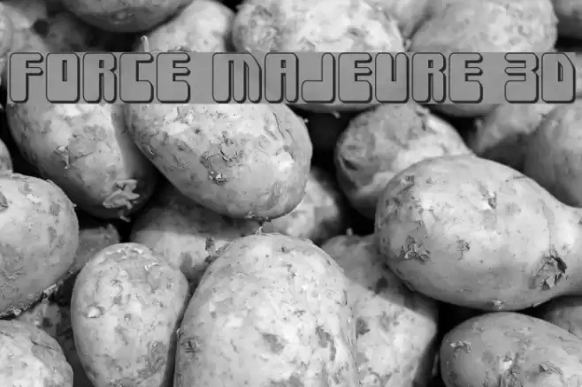 Force Majeure 3D Schriftart examples