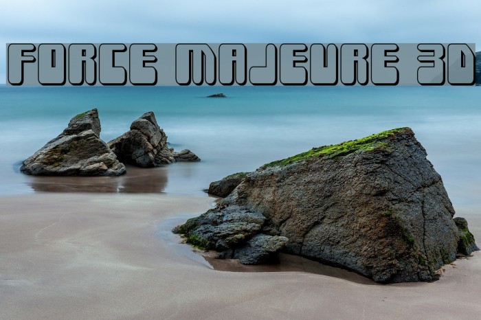 Force Majeure 3D Schriftart examples
