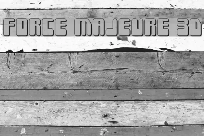 Force Majeure 3D Schriftart examples