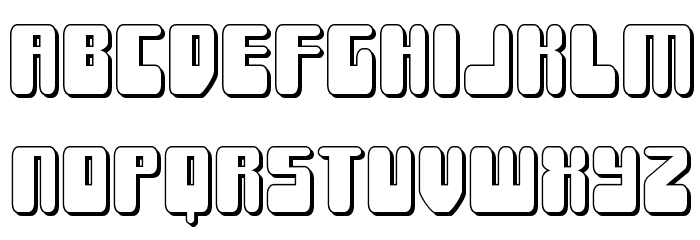 Force Majeure 3D Schriftart Kleinbuchstaben