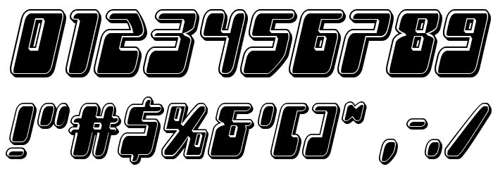 Force Majeure Bevel Italic Font OTHER CHARS