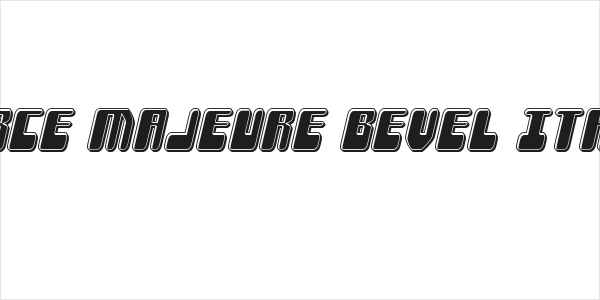 Force Majeure Bevel Italic Logo