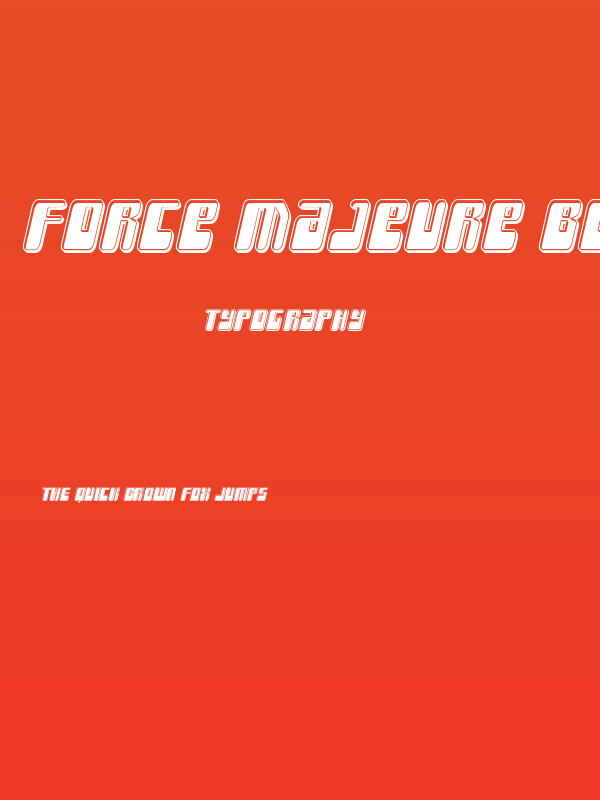 Force Majeure Bevel Italic Poster