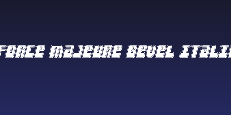 Force Majeure Bevel Italic Social Header