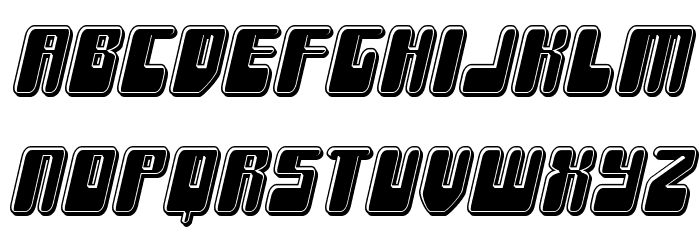Force Majeure Bevel Italic Font LOWERCASE