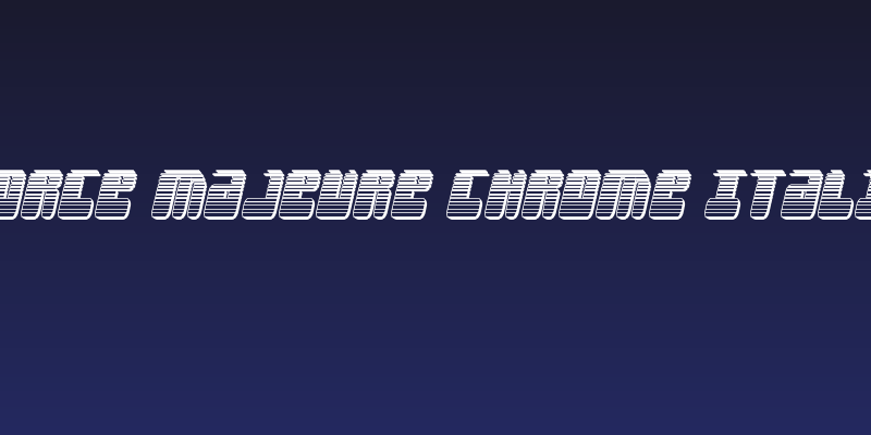 Force Majeure Chrome Italic Social Header
