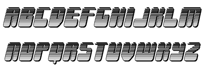 Force Majeure Chrome Italic फ़ॉन्ट लोअरकेस