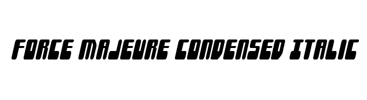 Force Majeure Condensed Italic  Descarca Fonturi Gratis