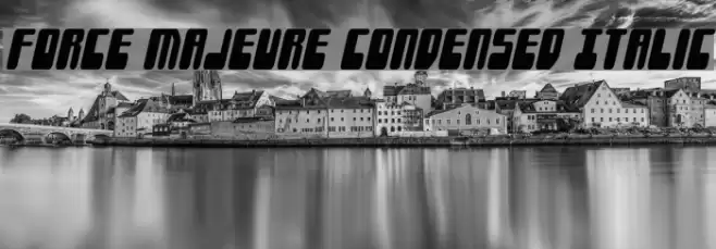 Force Majeure Condensed Italic Font examples