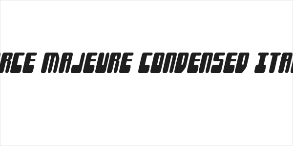 Force Majeure Condensed Italic Logo