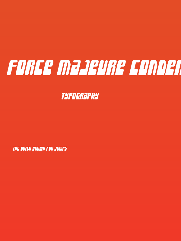 Force Majeure Condensed Italic Poster
