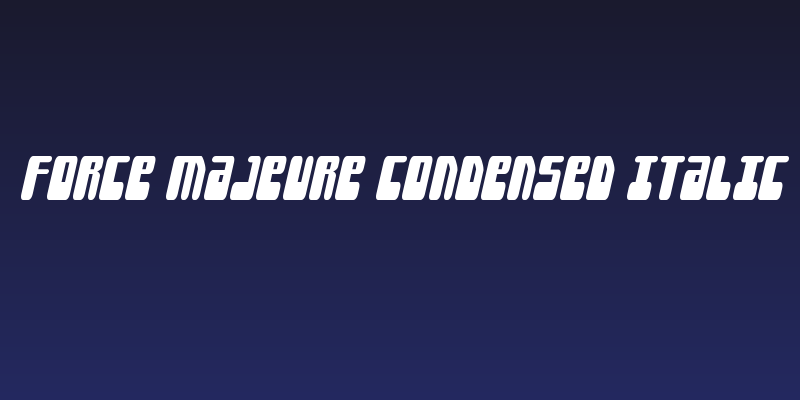 Force Majeure Condensed Italic Social Header