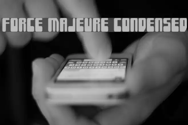 Force Majeure Condensed Font examples