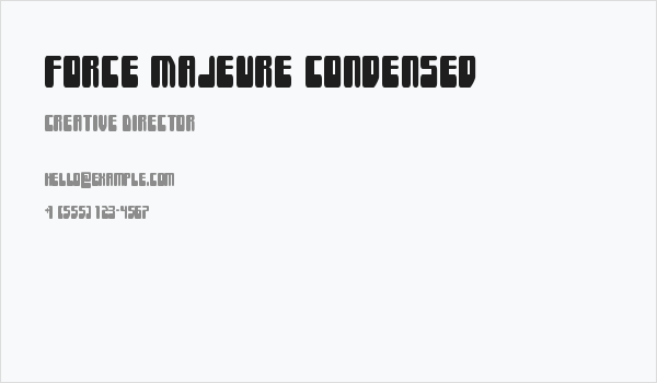 Force Majeure Condensed Business Card