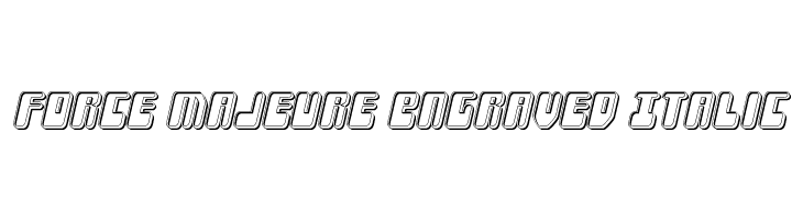 Force Majeure Engraved Italic  لخطوط تنزيل