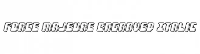 Force Majeure Engraved Italic  Скачать бесплатные шрифты