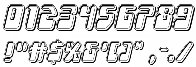 Force Majeure Engraved Italic Font OTHER CHARS