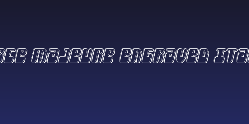 Force Majeure Engraved Italic Social Header