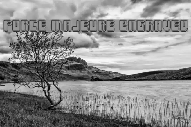Force Majeure Engraved Font examples