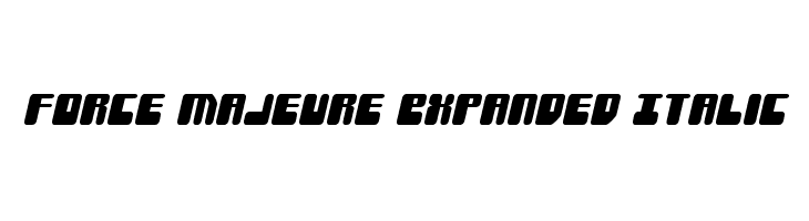 Force Majeure Expanded Italic  नि: शुल्क फ़ॉन्ट्स डाउनलोड