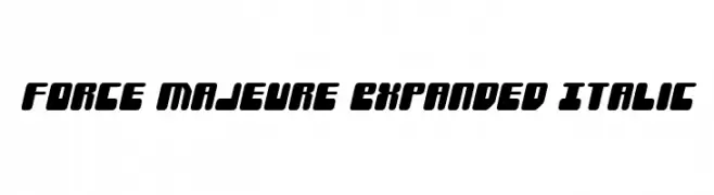Force Majeure Expanded Italic  Скачать бесплатные шрифты