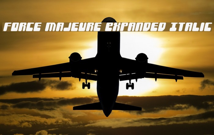 Force Majeure Expanded Italic Font examples