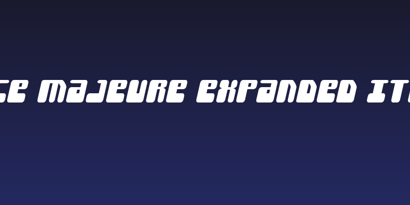 Force Majeure Expanded Italic Social Header