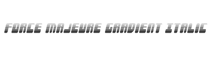Force Majeure Gradient Italic Font