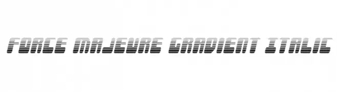 Force Majeure Gradient Italic  Скачать бесплатные шрифты