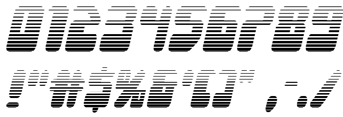 Force Majeure Gradient Italic Font OTHER CHARS