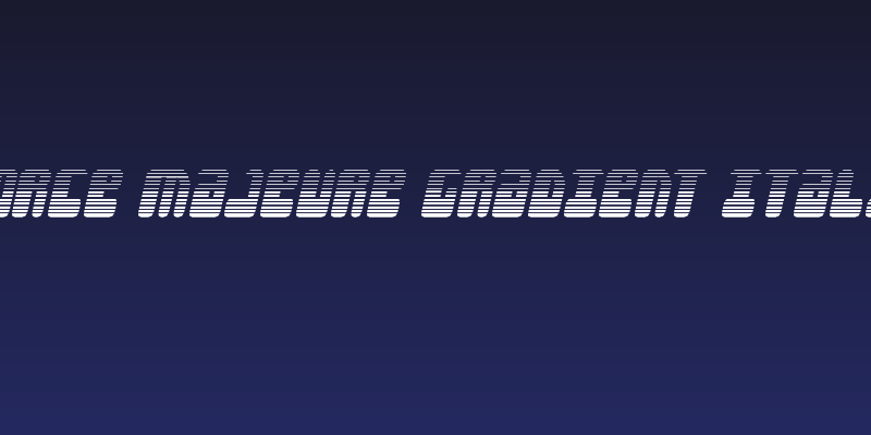 Force Majeure Gradient Italic Social Header