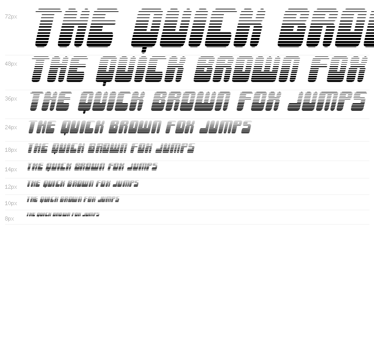 Force Majeure Gradient Italic Waterfall