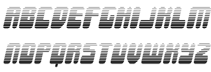 Force Majeure Gradient Italic Font LOWERCASE