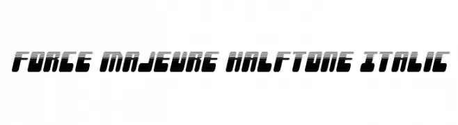Force Majeure Halftone Italic  Скачать бесплатные шрифты