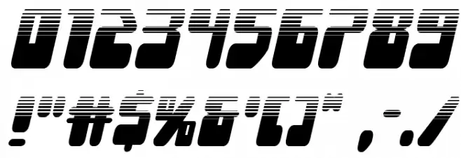 Force Majeure Halftone Italic Font OTHER CHARS