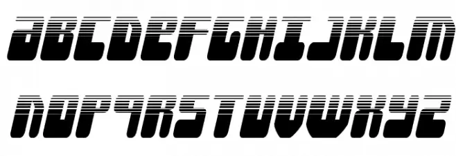 Force Majeure Halftone Italic 字体 大写