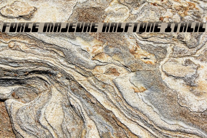 Force Majeure Halftone Italic Example 1