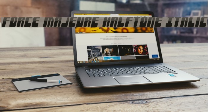 Force Majeure Halftone Italic Example 2