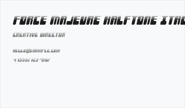 Force Majeure Halftone Italic Business Card