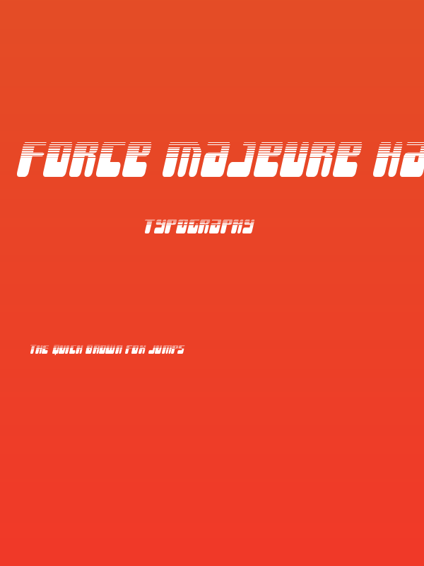 Force Majeure Halftone Italic Poster