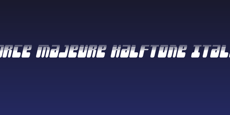 Force Majeure Halftone Italic Social Header